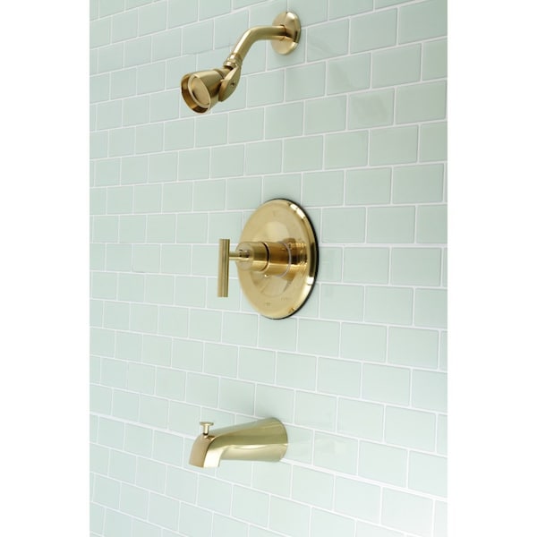 KB6637CML Tub And Shower Faucet, Brushed Brass